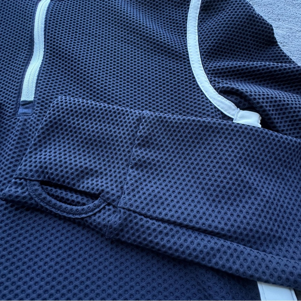 Tory Sport Navy Long Sleeve Top with White Accents - Picture 4 of 16